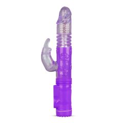   Easytoys - push-rotate, vibrator za klitoris zečića (ljubičasto-proziran)