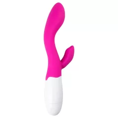   Easytoys Lily - vibrator s nastavkom za klitoris - silikon - roza