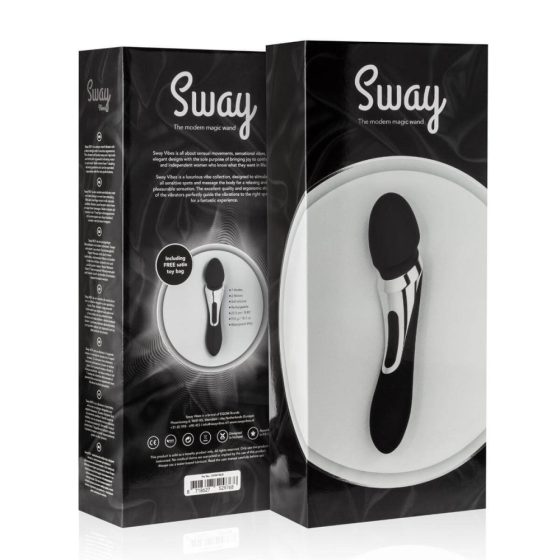 Sway No.1 Wand - vibrator za masažu na baterije, 2u1 (crni)