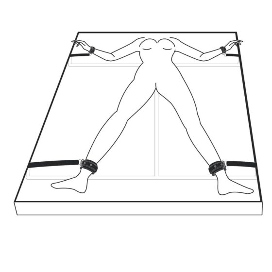 Easytoys - set za vezivanje za krevet (crni)