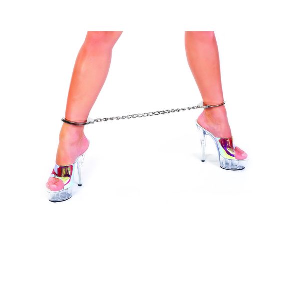 Rimba - lisice za gležnjeve s dugim lancem - čelik - srebrna - 2 komada