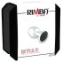 Rimba XS - srebrni analni čep s crnim kamenjem