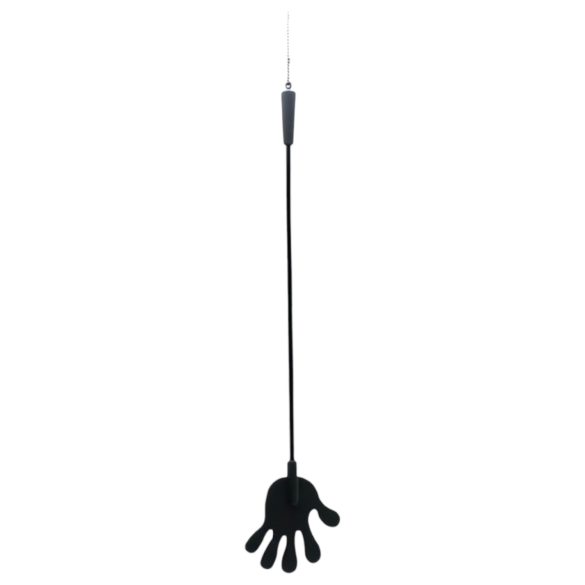 Rimba - silikonski jahaći bič s rukom - 40 cm (crna)