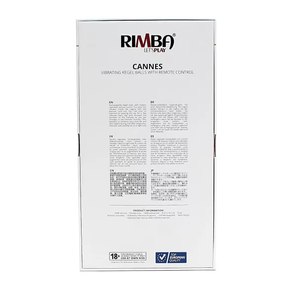 Rimba Cannes - vibracijsko jaje na daljinsko upravljanje - punjivo - ljubičasto