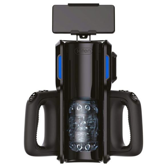 LETEN SM 500 - Masturbator s pokretom gore-dolje i držačem za telefon (crna)