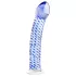 Gildo Glass No. 5 - stakleni dildo sa spiralom - prozirno plava