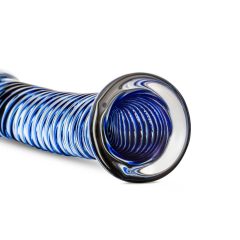 Gildo Glass br. 5 - spiralni stakleni dildo (prozirno-plavi)