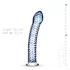 Gildo Glass No. 5 - stakleni dildo sa spiralom - prozirno plava
