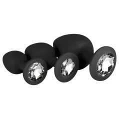 Easytoys Diamond - analni plug set - crna