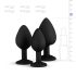 Easytoys Diamond - set analnih čepova (crni)
