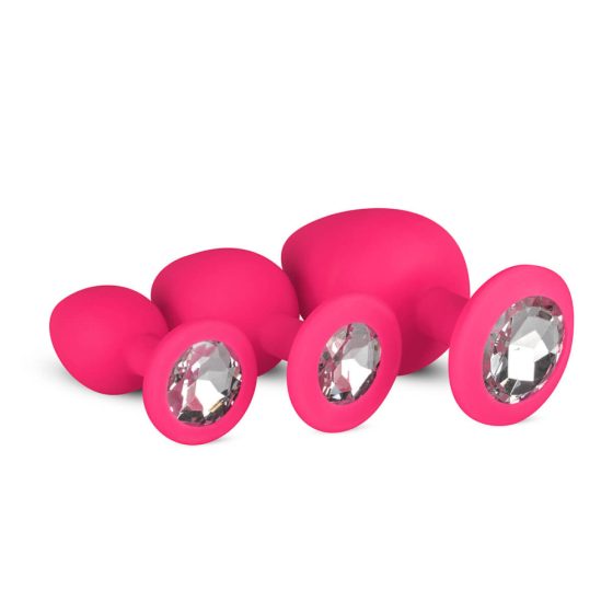 Easytoys Diamond - analni dildo set (roza)