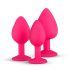 Easytoys Diamond - set analnih čepova (roza)