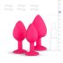 Easytoys Diamond - set analnih čepova (roza)