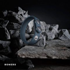 Boners Cock Straps S/M - podesivi prsten za penis (sivo)