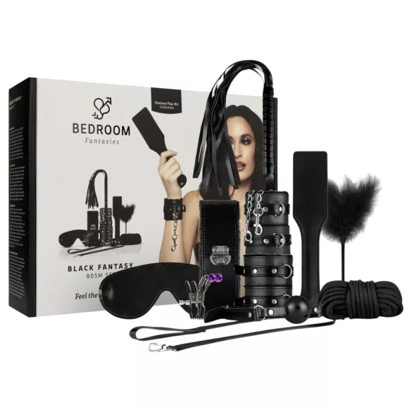 Secret Pleasure Chest - napredni BDSM set - 14-dijelni (crni)