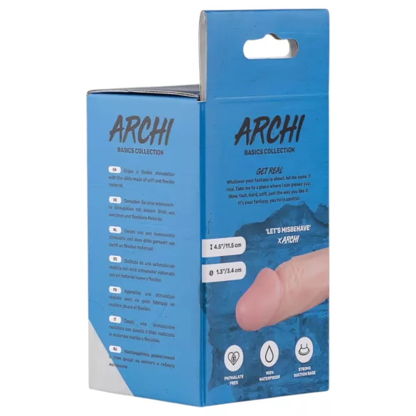 Real Fantasy Archi - realistični dildo - 11,5 cm - prirodna boja