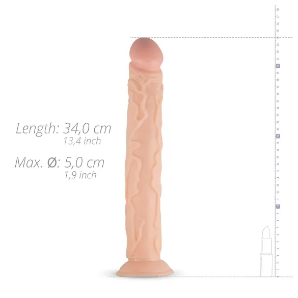 Real Fantasy Shawn - realistični veliki dildo - 35 cm - natur