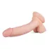 Real Fantasy Derek - realistični dildo s testisima - 22 cm - natur