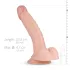 Real Fantasy Derek - realistični dildo s testisima - 22 cm - natur