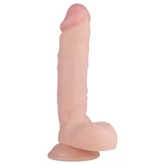   Real Fantasy Glynn - realistični dildo s testisima - 25 cm - natur