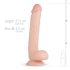 Real Fantasy Elvin - realistični dildo s testisima - 28 cm (natur)