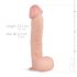 Real Fantasy Lexon - realistično dildo s testisima - 33cm (prirodno)