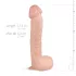 Real Fantasy Lexon - realistični dildo s testisima - 33cm - natur
