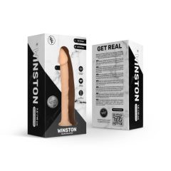   Real Fantasy Winston - bežični, na nozi, realistični vibrator (19 cm) - prirodan