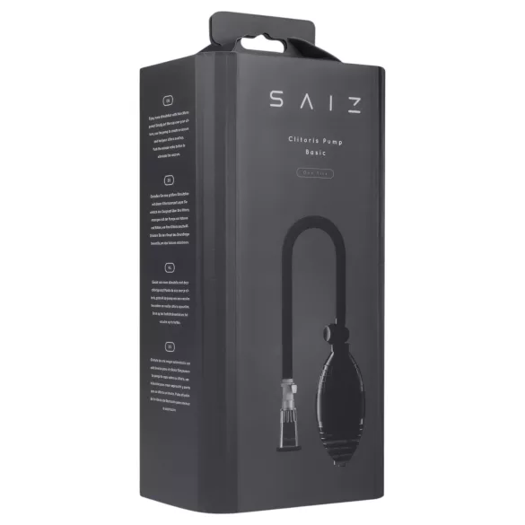 Saiz Basic - pumpa za klitoris - prozirno/crna
