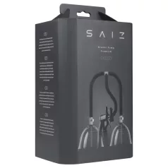   Saiz Premium - dvostruka pumpa za grudi - mala - prozirno-crna