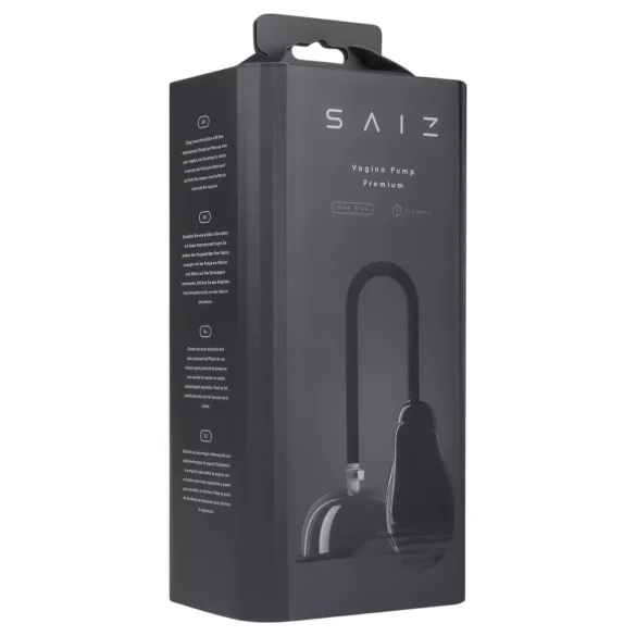 Saiz Premium - automatska pumpa za vaginu - prozirna/crna