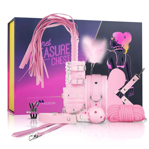 Tajnoviti Uživak - napredni BDSM set - 14 dijelova (ružičasta)