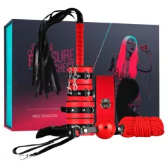   Secret Pleasure Chest - napredni BDSM set - 10-dijelni (crveni)