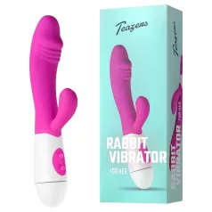   Teazers - realistični vibrator s ručkicom za klitoris (ružičasti)