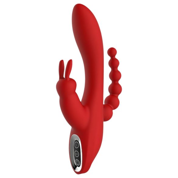 Red Revolution Hera - bežični, vodootporni trostruki vibrator (crveni)