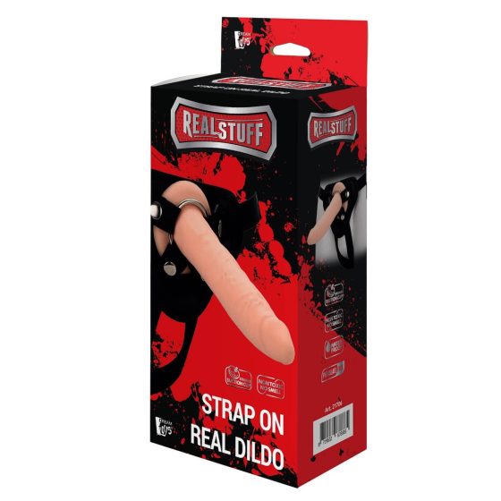 RealStuff Strap-On - uski dildo s remenom (prirodni)