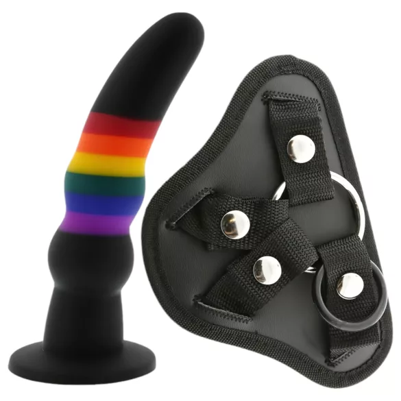 Colorful Love - strap on dildo - šareno