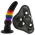 Šarolika ljubav - šareni dildo na remenu
