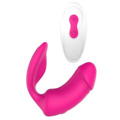   Vibes of Love Duo - punjivi, radijski 2u1 vibrator za klitoris (ružičasti)