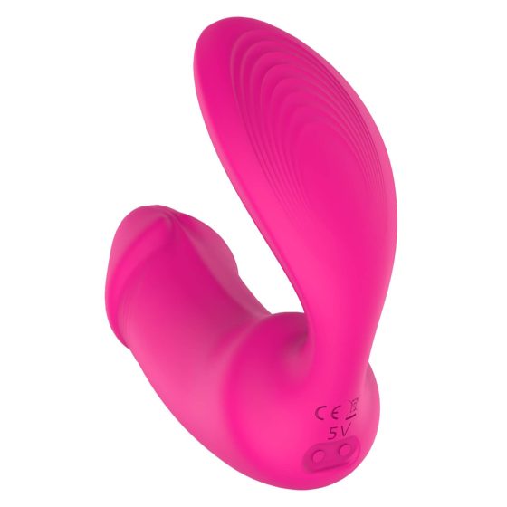 Vibes of Love Duo - punjivi, radijski 2u1 vibrator za klitoris (ružičasti)