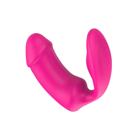 Vibes of Love Duo - punjivi, radijski 2u1 vibrator za klitoris (ružičasti)