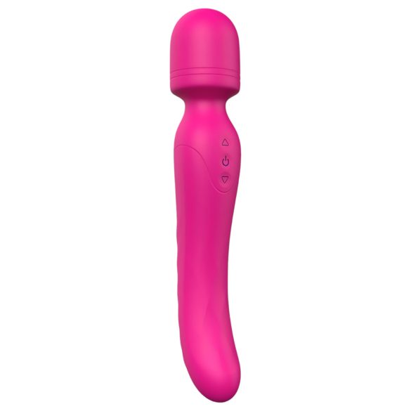 Vibrirajući štapić ljubavi - grijanje, masaža, USB (ružičasti)
