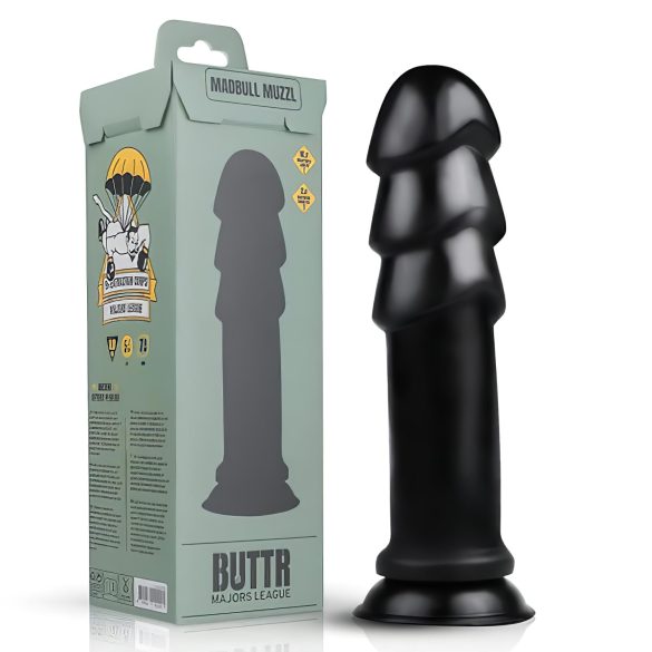 BUTTR Madbull Muzzl - crni dildo s vakuumskom bazom