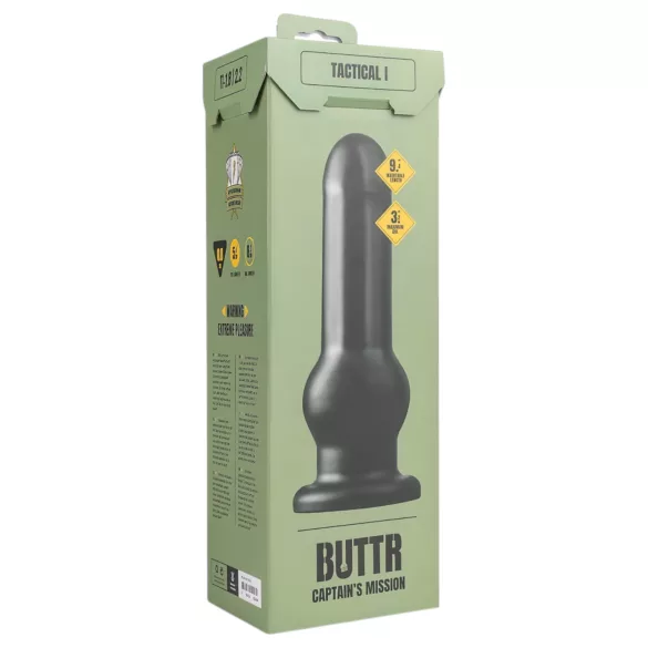 BUTTR - dildo s vakumskim postoljem - crni