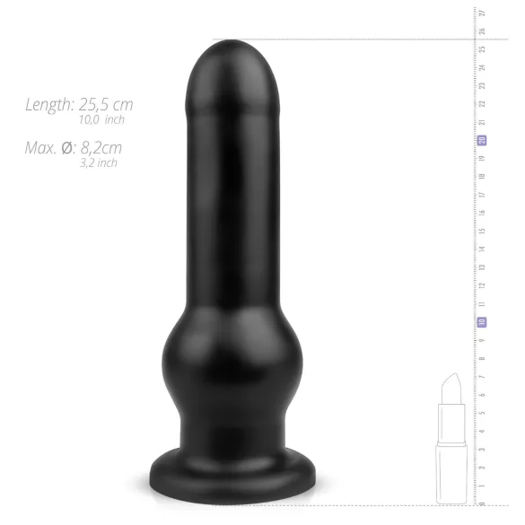 BUTTR - dildo s vakumskim postoljem - crni