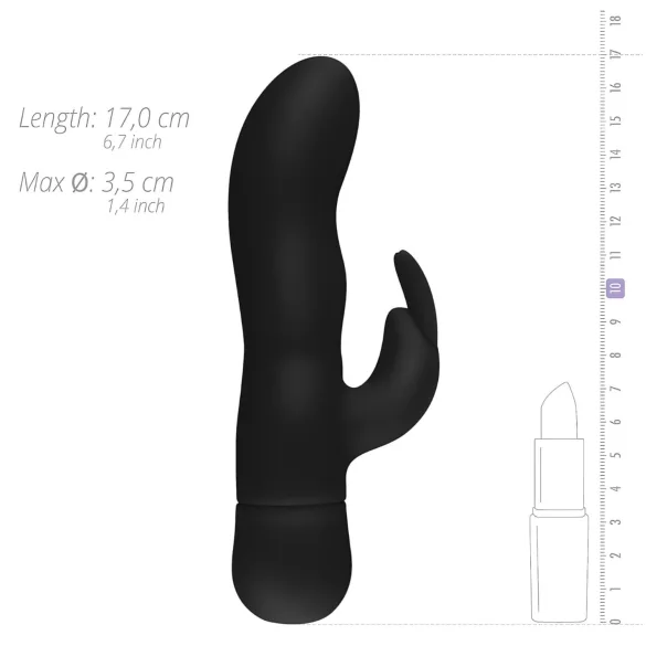 Easytoys Mad Rabbit - vibrator za G-točku i klitoris - crni