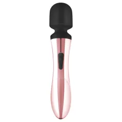   Rosy Gold - masažni vibrator s baterijom - zakrivljeni oblik - rosegold