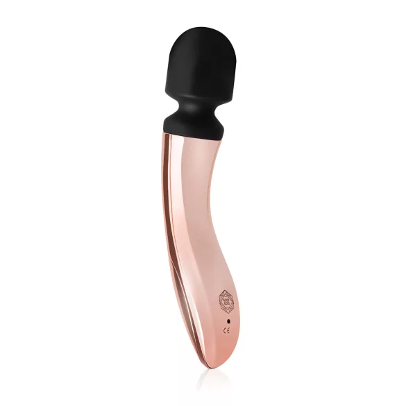 Rosy Gold - masažni vibrator s baterijom - zakrivljeni oblik - rosegold