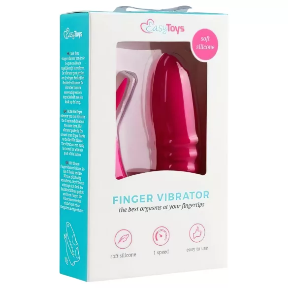 Easytoys - Vibrator za prst - 2u1 - silikon - roza