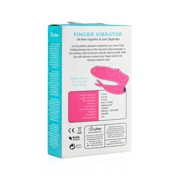 Easytoys - Vibrator za prst 2u1 - crni